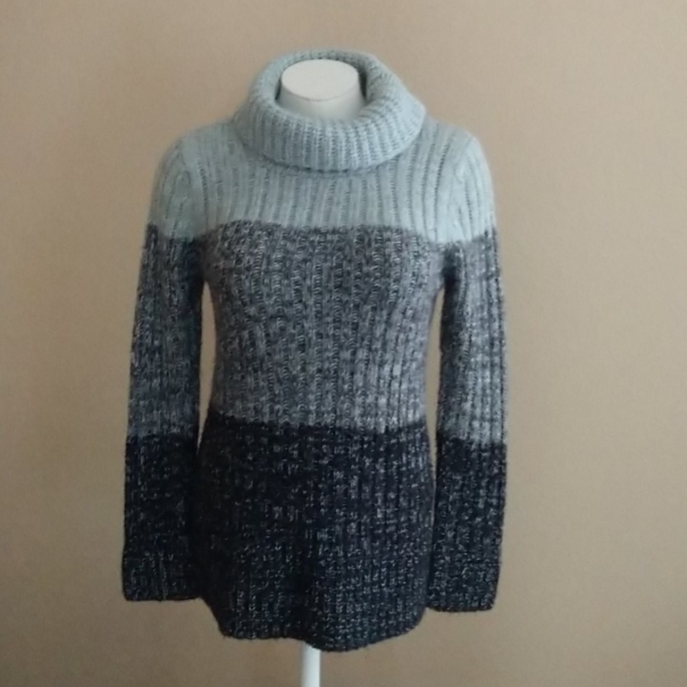 Carducci Color Block Turtleneck Sweater